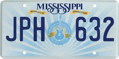 MS license plate JPH632