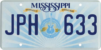 MS license plate JPH633