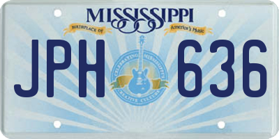 MS license plate JPH636