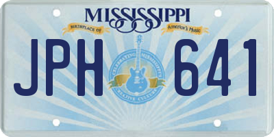 MS license plate JPH641