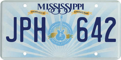 MS license plate JPH642
