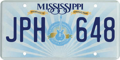 MS license plate JPH648