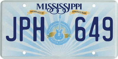MS license plate JPH649