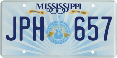 MS license plate JPH657