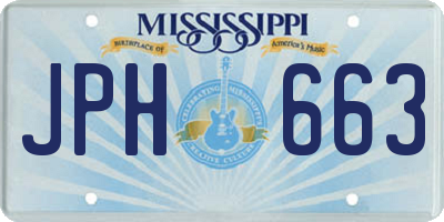 MS license plate JPH663