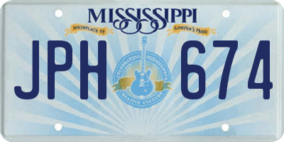 MS license plate JPH674