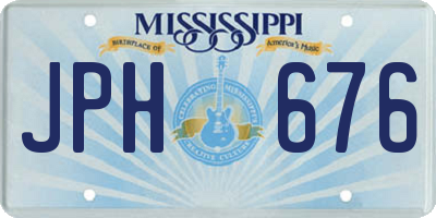 MS license plate JPH676