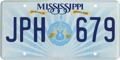MS license plate JPH679