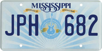 MS license plate JPH682