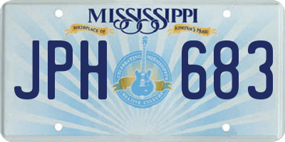 MS license plate JPH683