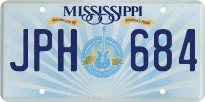 MS license plate JPH684