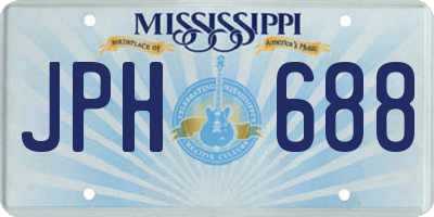 MS license plate JPH688