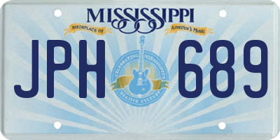 MS license plate JPH689