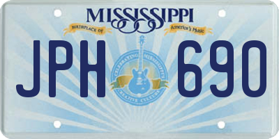 MS license plate JPH690