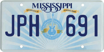 MS license plate JPH691