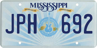 MS license plate JPH692