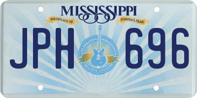 MS license plate JPH696