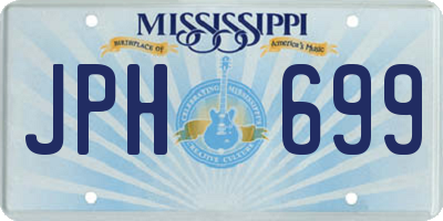 MS license plate JPH699