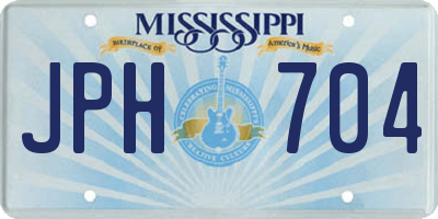 MS license plate JPH704