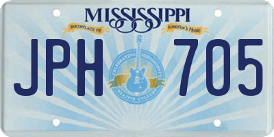 MS license plate JPH705
