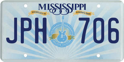 MS license plate JPH706