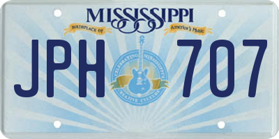 MS license plate JPH707