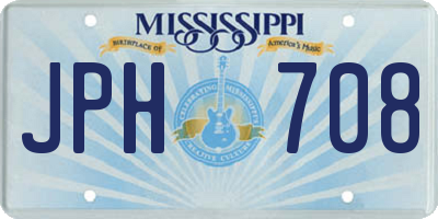 MS license plate JPH708