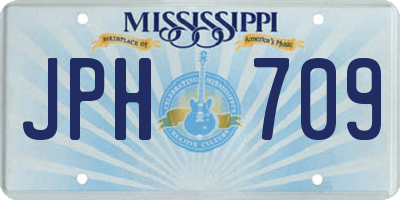 MS license plate JPH709
