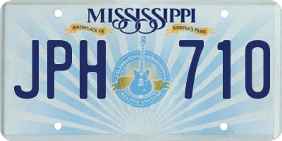 MS license plate JPH710