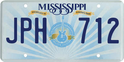 MS license plate JPH712
