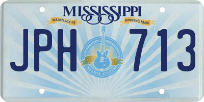 MS license plate JPH713