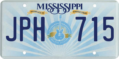 MS license plate JPH715
