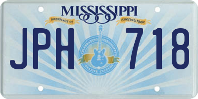MS license plate JPH718