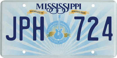 MS license plate JPH724