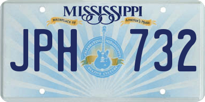 MS license plate JPH732