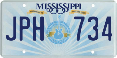 MS license plate JPH734