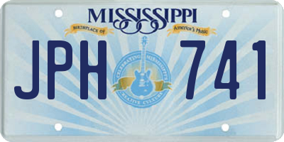 MS license plate JPH741