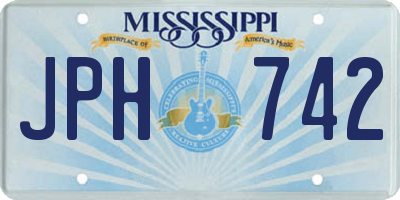 MS license plate JPH742