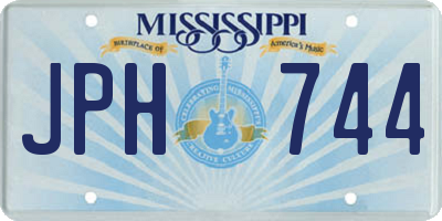 MS license plate JPH744