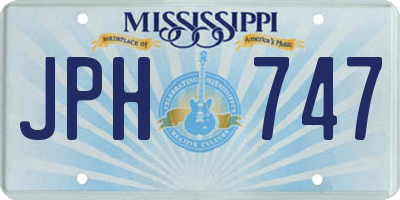 MS license plate JPH747