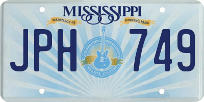 MS license plate JPH749