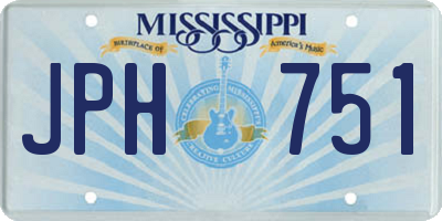 MS license plate JPH751