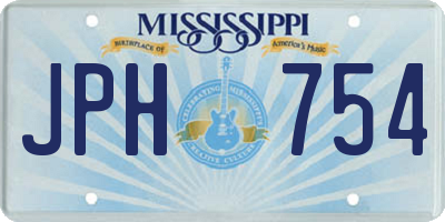 MS license plate JPH754