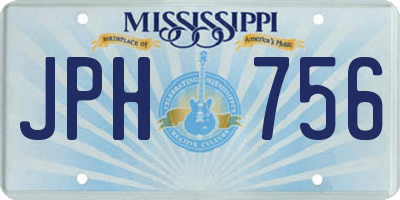 MS license plate JPH756