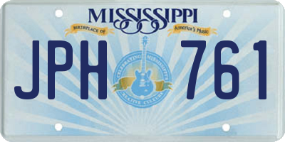 MS license plate JPH761