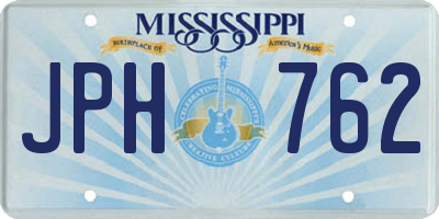 MS license plate JPH762