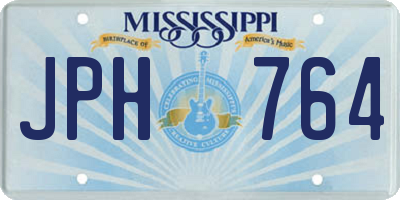 MS license plate JPH764