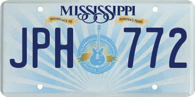 MS license plate JPH772