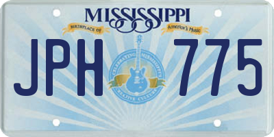 MS license plate JPH775