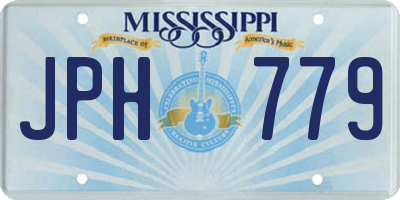 MS license plate JPH779
